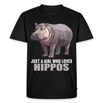 Hippopotamus Hippopotamus - Men's Premium Organic T-Shirt - black - Front - Nico (187cm)