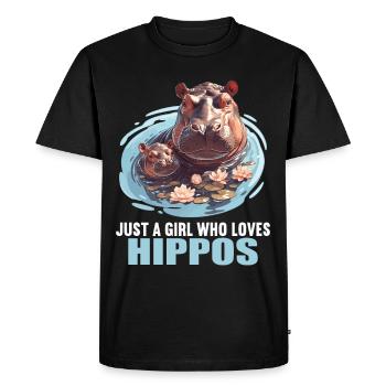 Hippopotamus Hippopotamus - Men's Premium Organic T-Shirt - black - Front - Nico (187cm)