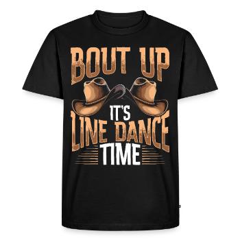 Line Dance, Country Music, Cowboy, Line Dance - Men's Premium Organic T-Shirt - black - Front - Nico (187cm)