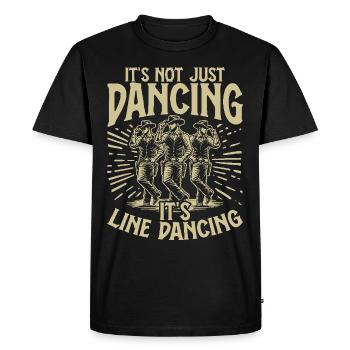 Line Dance, Country Music, Cowboy, Line Dance - Men's Premium Organic T-Shirt - black - Front - Nico (187cm)