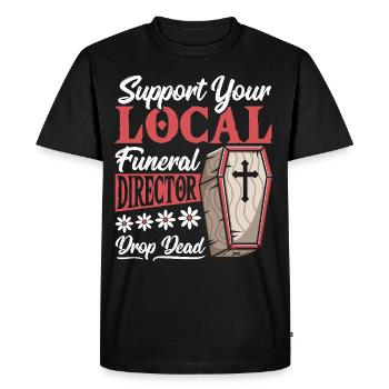 Soutenez votre section locale - T-shirt Premium bio Homme - noir - Devant - Nico (187cm)