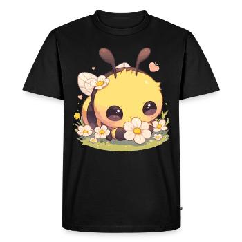 Bees Bee - Men's Premium Organic T-Shirt - black - Front - Nico (187cm)