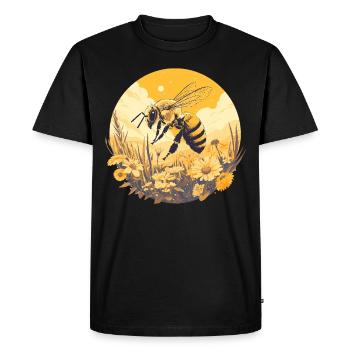 Bees Bee - Men's Premium Organic T-Shirt - black - Front - Nico (187cm)