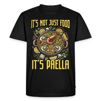 Paella Spanish cuisine Seafood - Men's Premium Organic T-Shirt - black - Front - Nico (187cm)