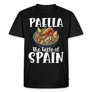 Paella Spanish cuisine Seafood - Men's Premium Organic T-Shirt - black - Front - Nico (187cm)