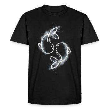 deux poissons - T-shirt Premium bio Homme - noir - Devant - Nico (187cm)
