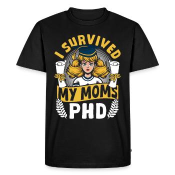 Completion of the doctoral thesis Doctoral degree Doctorate - Men's Premium Organic T-Shirt - black - Front - Nico (187cm)