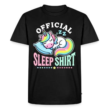 Chemise de nuit officielle, Licorne, Nuit - T-shirt Premium bio Homme - noir - Devant - Nico (187cm)