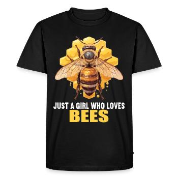Bees Bee - Men's Premium Organic T-Shirt - black - Front - Nico (187cm)