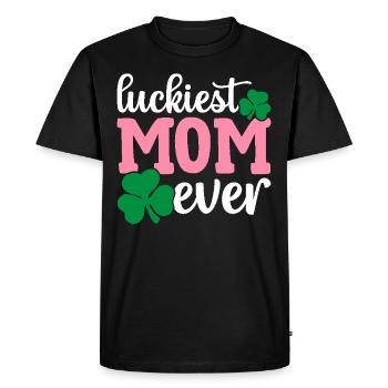 La maman irlandaise de la Saint-Patrick est la plus heureuse - T-shirt Premium bio Homme - noir - Devant - Nico (187cm)