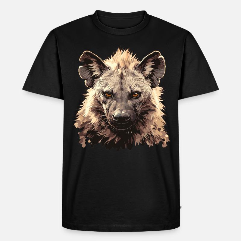 Hyänen Hyäne - Männer Premium Bio T-Shirt - Schwarz