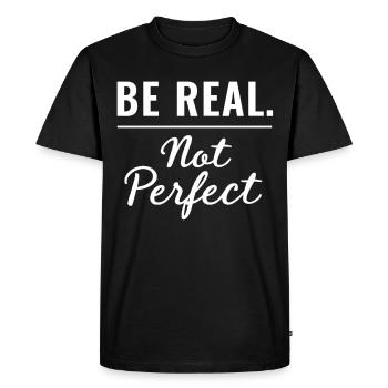 Be Real Motiv Inspiration Self-Confidence - Men's Premium Organic T-Shirt - black - Front - Nico (187cm)