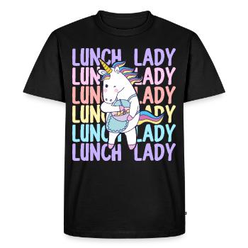 Lunch Lady Cafeteria Crew Conception graphique pour - T-shirt Premium bio Homme - noir - Devant - Nico (187cm)