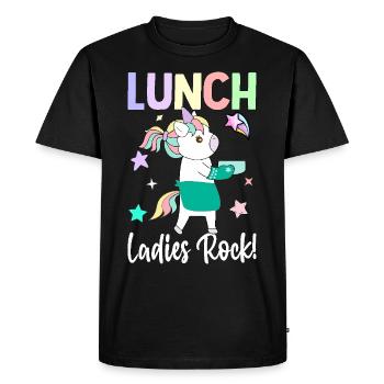 Lunch ladies rock! Lunch Lady Cafeteria Crew - Men's Premium Organic T-Shirt - black - Front - Nico (187cm)