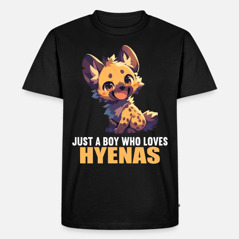 Hyänen Hyäne - Männer Premium Bio T-Shirt - Schwarz