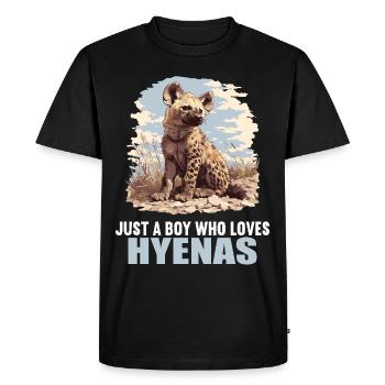 Hyène Hyène - T-shirt Premium bio Homme - noir - Devant - Nico (187cm)