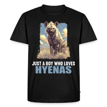 Hyène Hyène - T-shirt Premium bio Homme - noir - Devant - Nico (187cm)