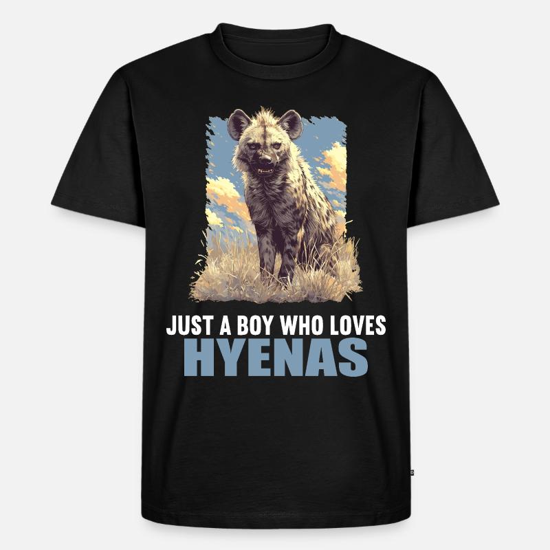 Hyänen Hyäne - Männer Premium Bio T-Shirt - Schwarz