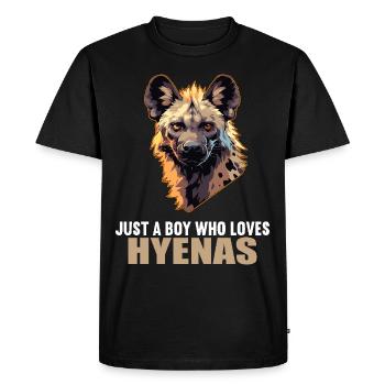 Hyène Hyène - T-shirt Premium bio Homme - noir - Devant - Nico (187cm)