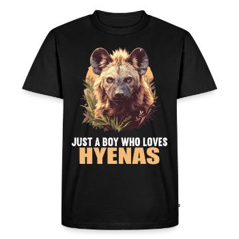 Hyène Hyène - T-shirt Premium bio Homme - noir - Devant - Nico (187cm)