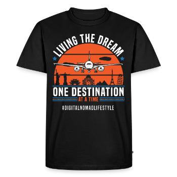 Online Entrepreneur Nomadic Digital - Men's Premium Organic T-Shirt - black - Front - Nico (187cm)