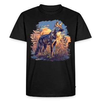 Chacals Chacal - T-shirt Premium bio Homme - noir - Devant - Nico (187cm)