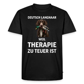 Allemand à poil long I chien de chasse chien d’arrêt motif pour - T-shirt Premium bio Homme - noir - Devant - Nico (187cm)