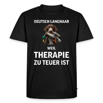 Allemand à poil long I chien de chasse chien d’arrêt motif pour - T-shirt Premium bio Homme - noir - Devant - Nico (187cm)