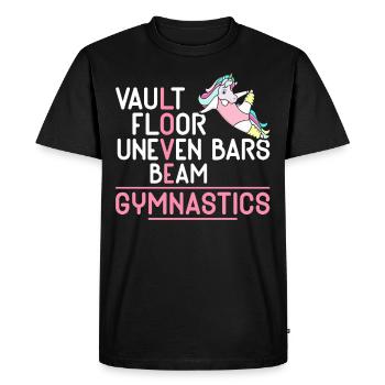 Coffre-fort Sol Barres asymétriques Gymnastique à la poutre - T-shirt Premium bio Homme - noir - Devant - Nico (187cm)