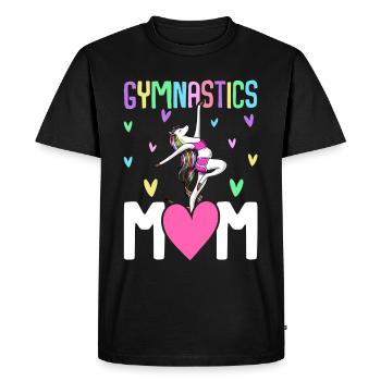 Gymnastique Maman Femmes Gymnastique Cartwheel Turner - T-shirt Premium bio Homme - noir - Devant - Nico (187cm)