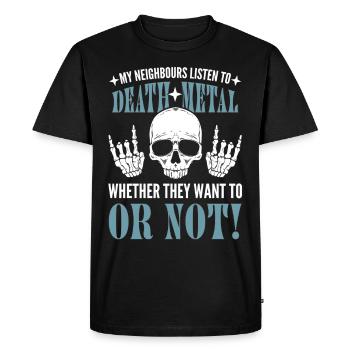 Groupe de Heavy Metal Metal Rock Musique Death Metal - T-shirt Premium bio Homme - noir - Devant - Nico (187cm)
