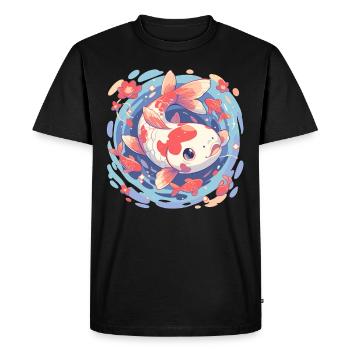 Koi Koi Carpe - T-shirt Premium bio Homme - noir - Devant - Nico (187cm)