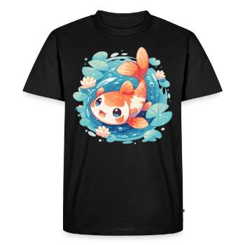 Koi Koi Carpe - T-shirt Premium bio Homme - noir - Devant - Nico (187cm)