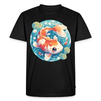 Koi Koi Carpe - T-shirt Premium bio Homme - noir - Devant - Nico (187cm)