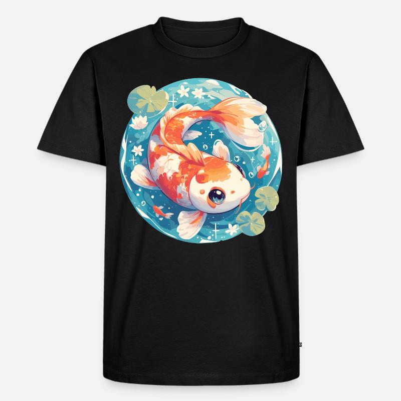 Kois Koi Karpfen - Männer Premium Bio T-Shirt - Schwarz