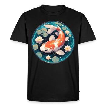 Koi Koi Carpe - T-shirt Premium bio Homme - noir - Devant - Nico (187cm)