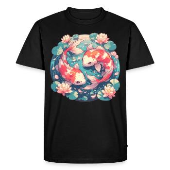 Koi Koi Carpe - T-shirt Premium bio Homme - noir - Devant - Nico (187cm)
