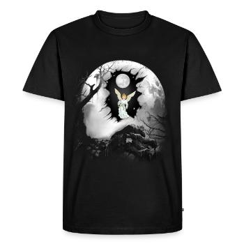 Angel Spiritual Guardian Angel Celestial Nature - Men's Premium Organic T-Shirt - black - Front - Nico (187cm)
