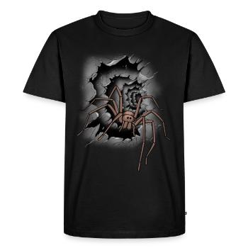 Halloween Araignée Araignée Phobie d’araignée Panique - T-shirt Premium bio Homme - noir - Devant - Nico (187cm)