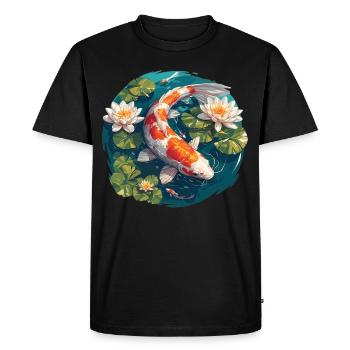 Koi Koi Carpe - T-shirt Premium bio Homme - noir - Devant - Nico (187cm)