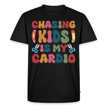 Kindergarten Teacher Childcare Hunting Children is - Men's Premium Organic T-Shirt - black - Front - Nico (187cm)