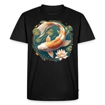 Koi Koi Carpe - T-shirt Premium bio Homme - noir - Devant - Nico (187cm)