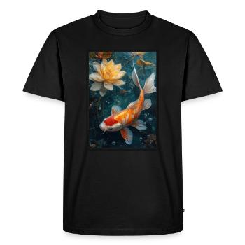 Koi Koi Carpe - T-shirt Premium bio Homme - noir - Devant - Nico (187cm)