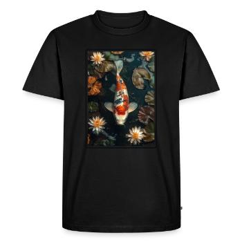 Koi Koi Carpe - T-shirt Premium bio Homme - noir - Devant - Nico (187cm)