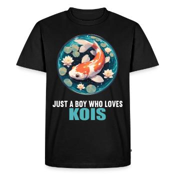 Koi Koi Carpe - T-shirt Premium bio Homme - noir - Devant - Nico (187cm)