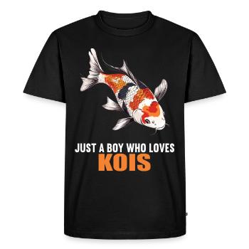 Koi Koi Carpe - T-shirt Premium bio Homme - noir - Devant - Nico (187cm)