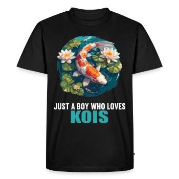 Koi Koi Carpe - T-shirt Premium bio Homme - noir - Devant - Nico (187cm)