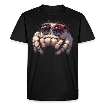 Araignée sauteuse Springspinnen Springspinne - T-shirt Premium bio Homme - noir - Devant - Nico (187cm)