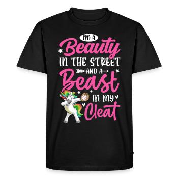 Softball Girl Beauty In The Street And Beast In My - Men's Premium Organic T-Shirt - black - Front - Nico (187cm)