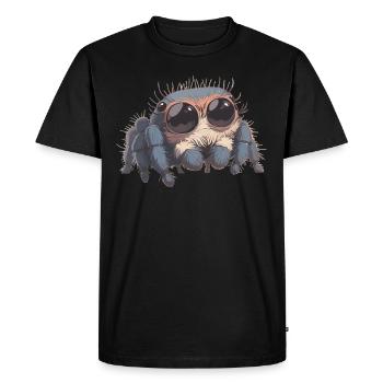 Araignée sauteuse Springspinnen Springspinne - T-shirt Premium bio Homme - noir - Devant - Nico (187cm)